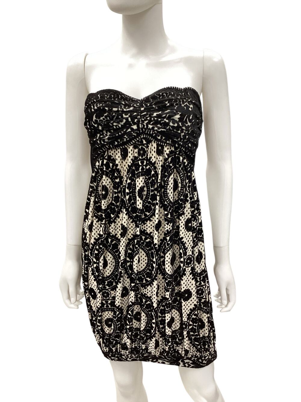 Diane Von Furstenberg Dress Women’s Size 6 ‘Marcella’ Velvet Burnout Strapless